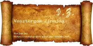 Vesztergom Zinajda névjegykártya